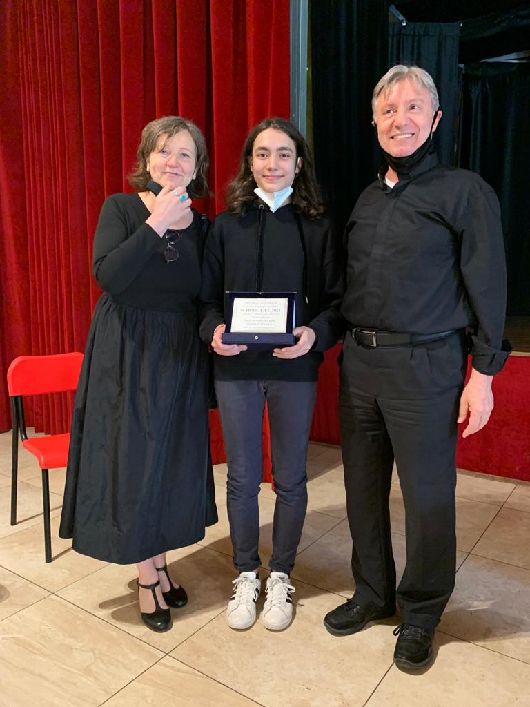 Ester alla premiazione del concorso della Pastorale Scolastica